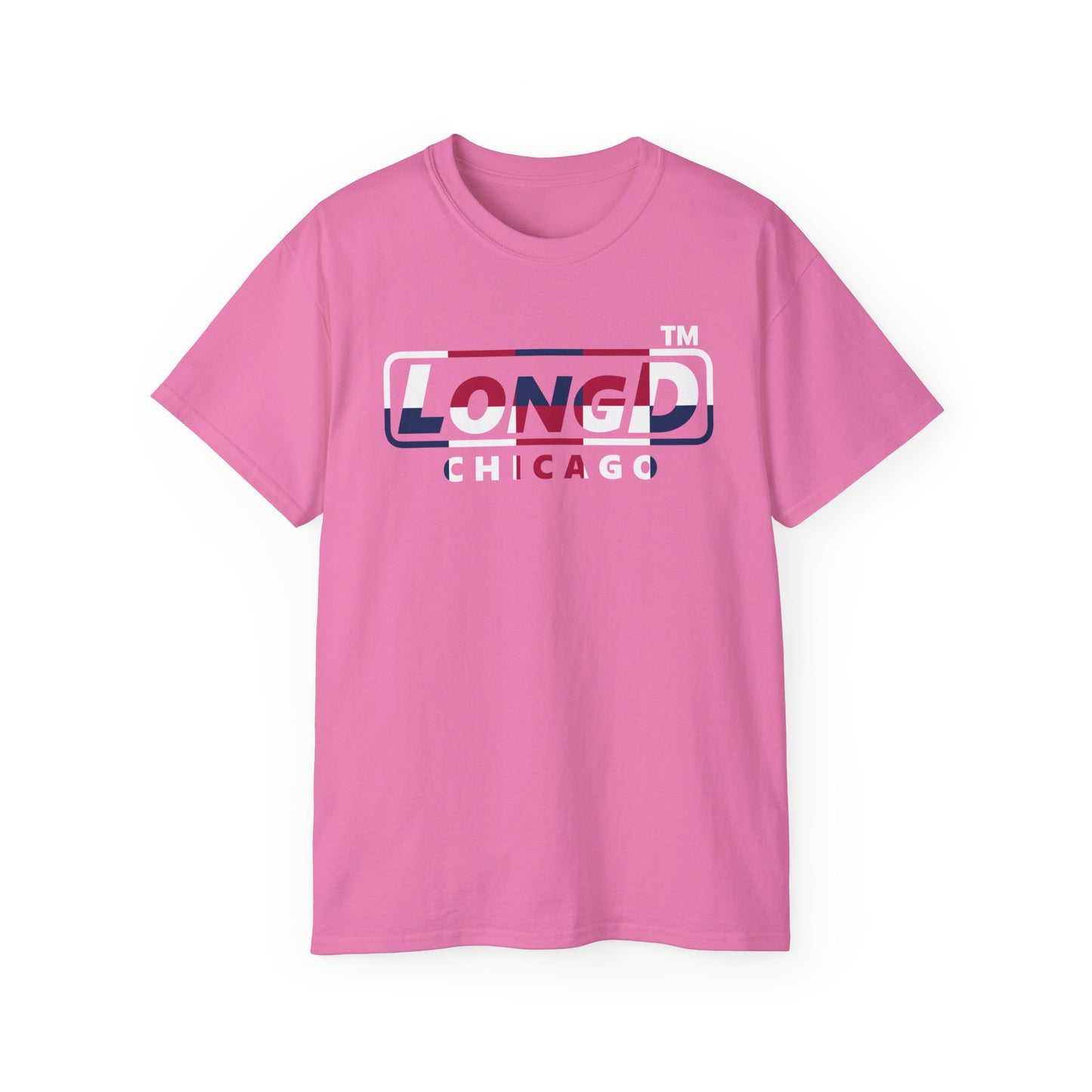 LongD positive 2x5 Chicago logo cotton tee (patriotic colors)