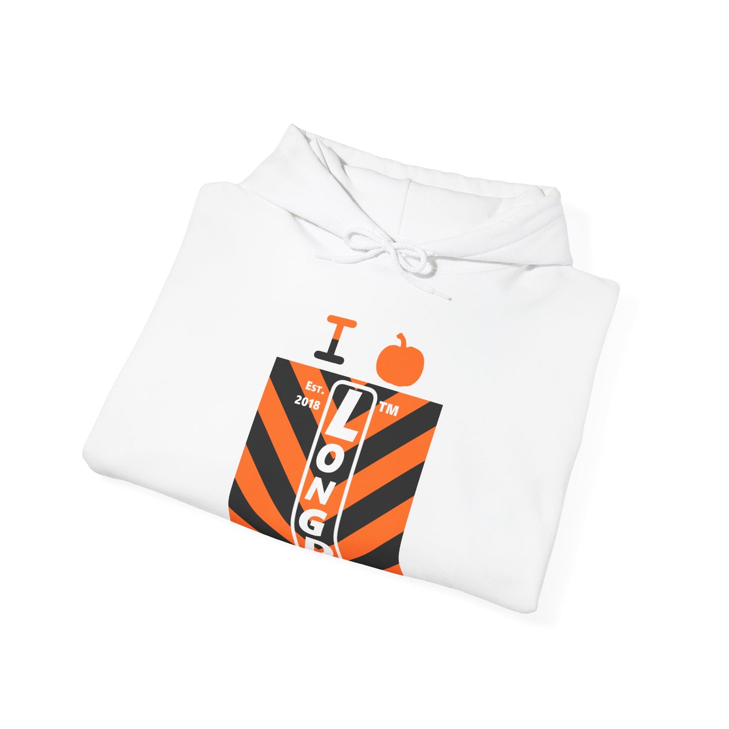 I pumpkin LongD Hyde Park negative upright downward chevron 4-print logo hoodie