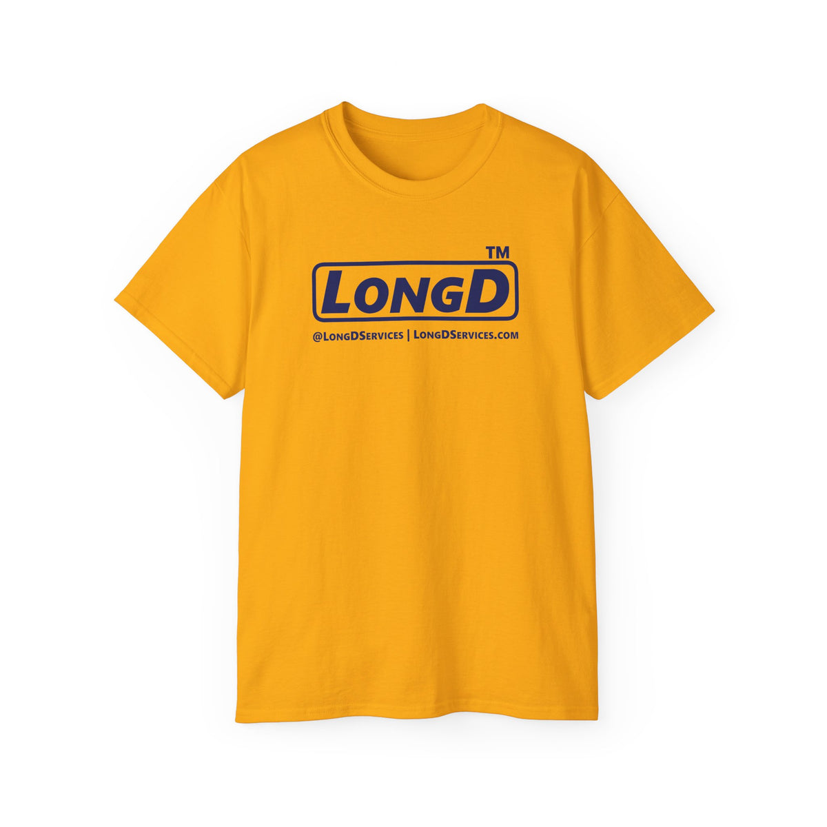 LongD Tag-domain positive official basic logo cotton tee