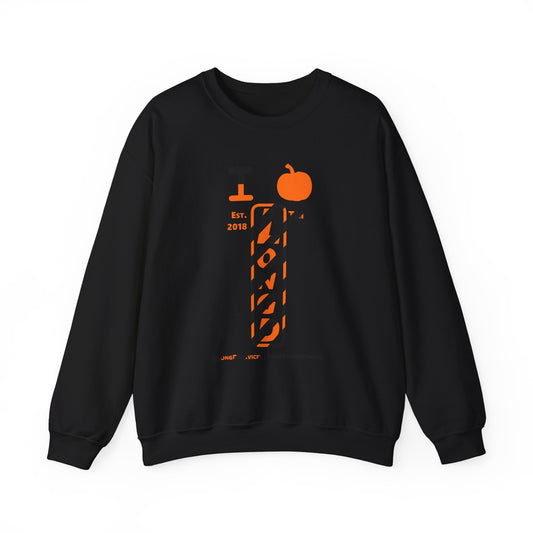I pumpkin LongD Tag-domain positive upright pixel-weighted 12-striped logo crewneck sweatshirt