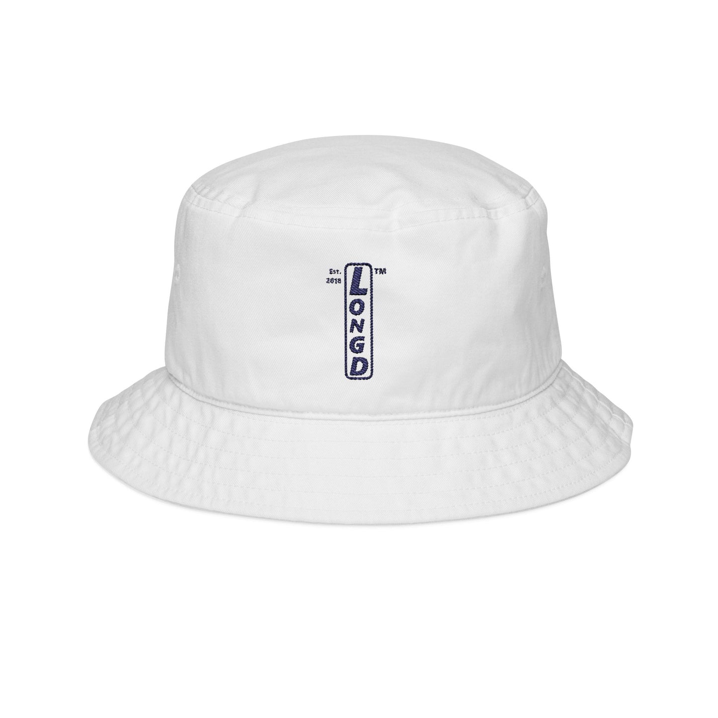 Embroidered official basic upright logo bucket hat