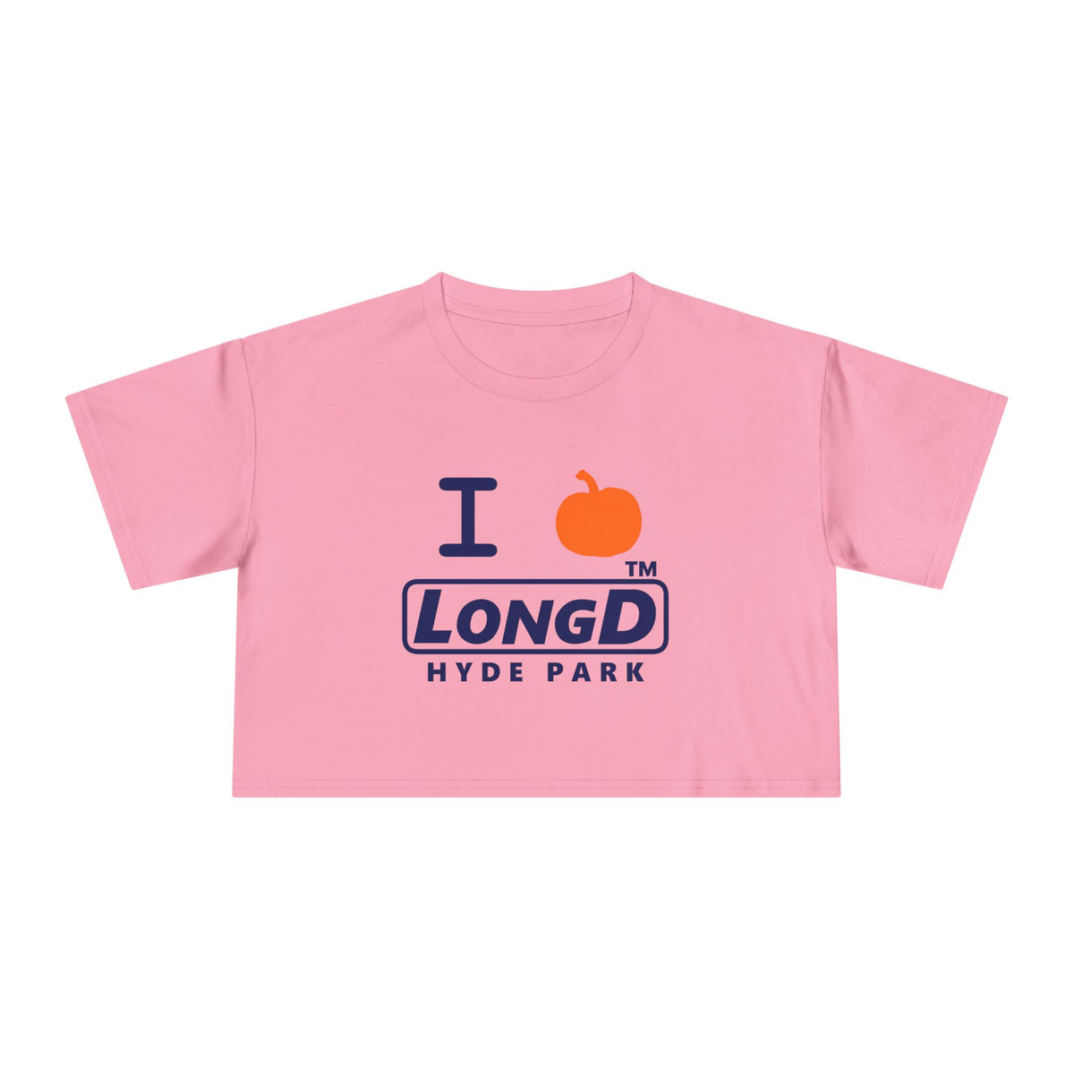 I pumpkin LongD Hyde Park positive basic Navy (002060) front-back logo crop tee