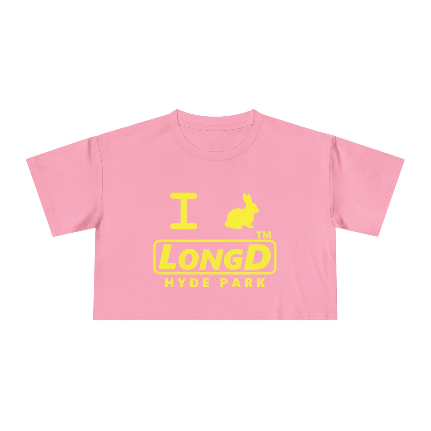 I Bunny LongD positive yellow Hyde Park Logo Crop Tee