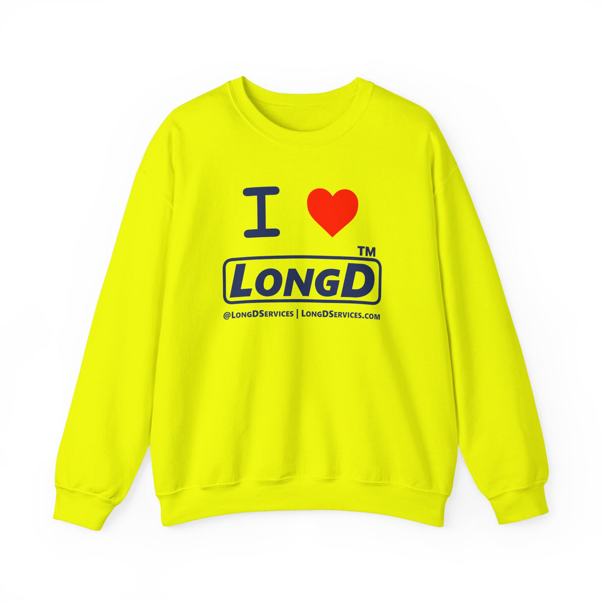 I Luv LongD Tag-domain positive official basic logo crewneck sweatshirt