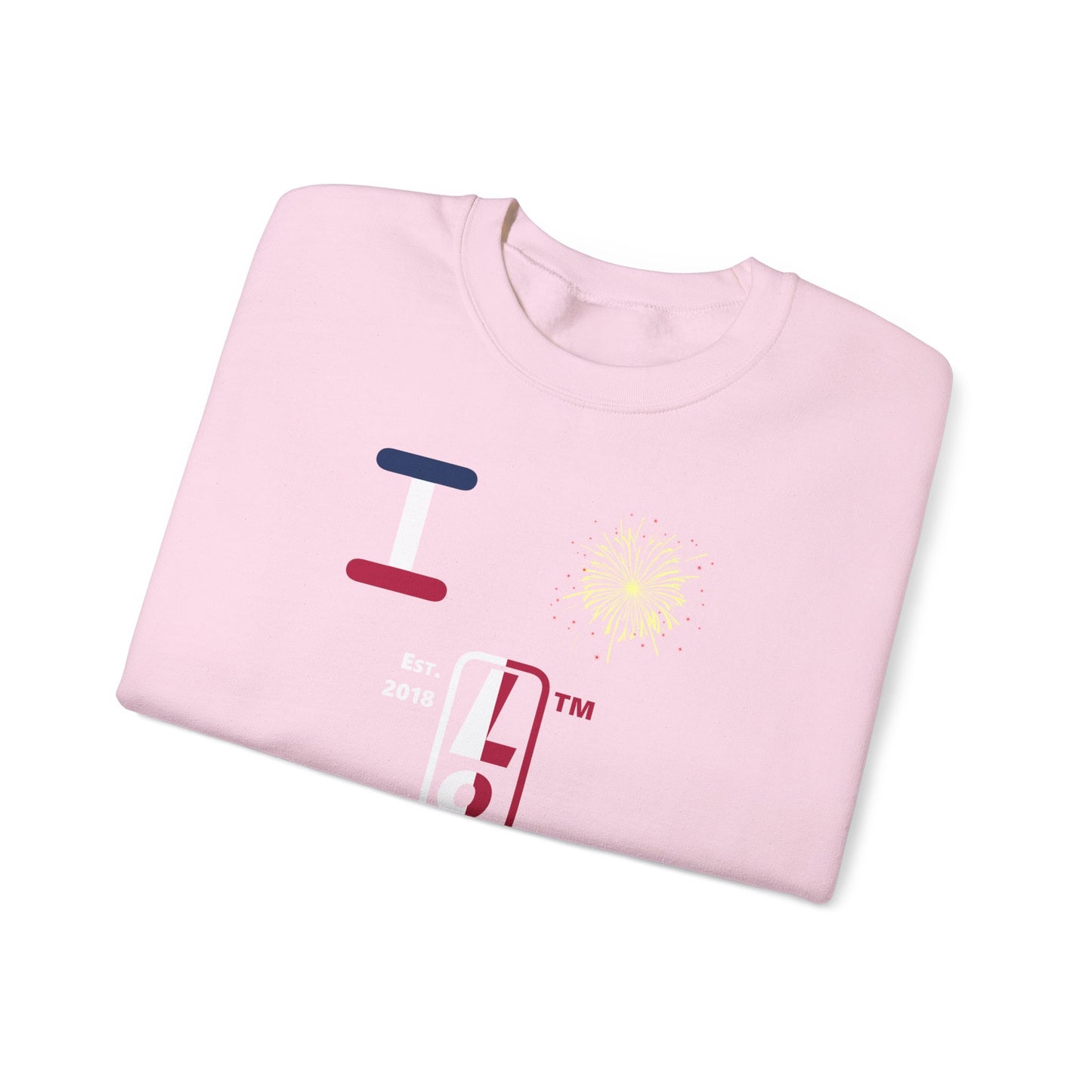 I Burst LongD positive quarters Hyde Park upright logo crewneck sweatshirt
