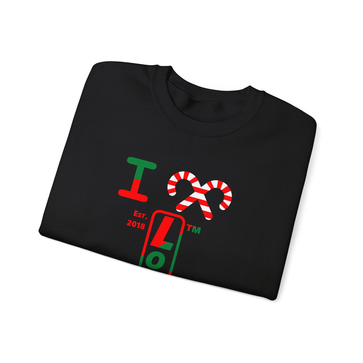I candy cane LongD Chicago positive upright pixel-weighted 4-striped 4-print logo crewneck sweatshirt