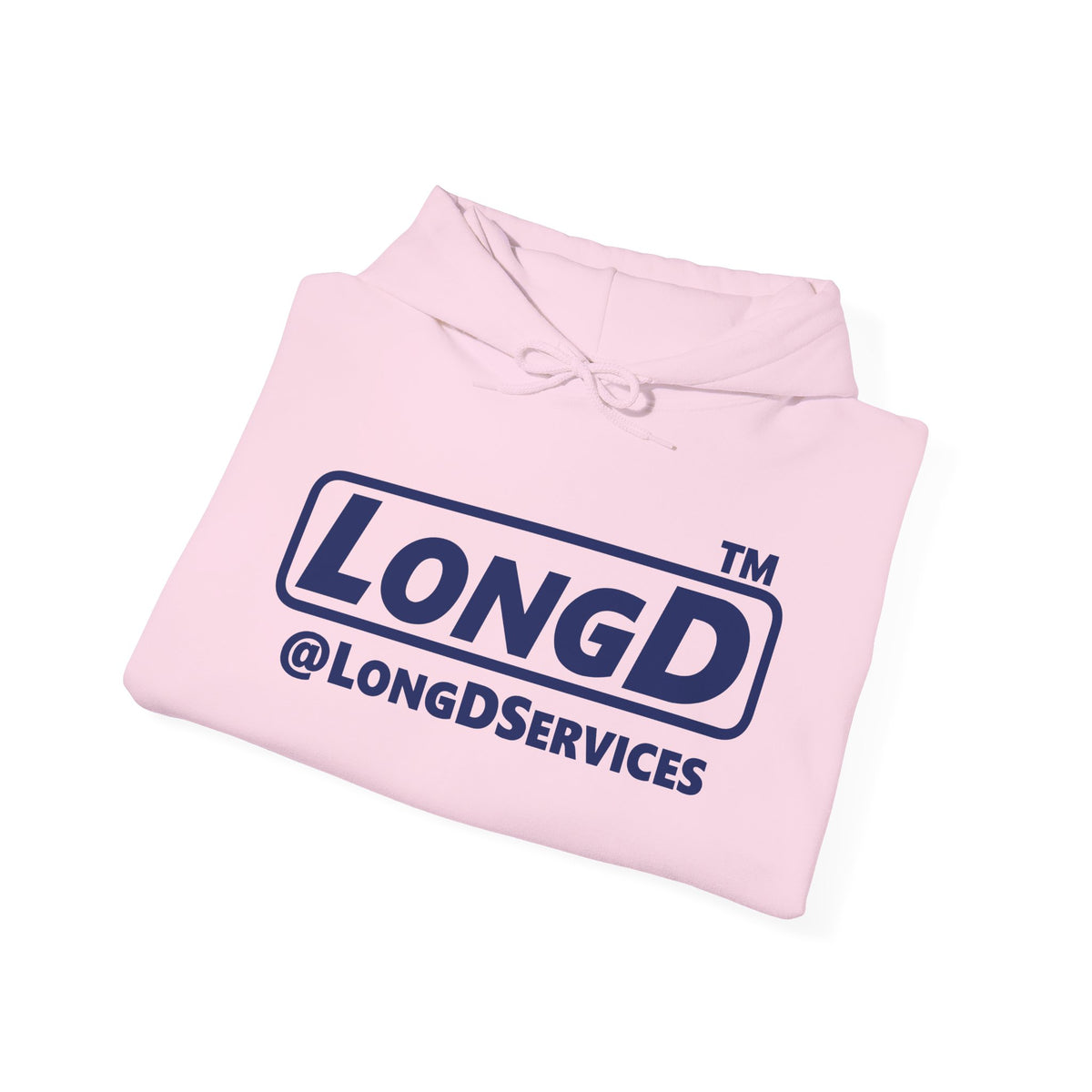 LongD Tag positive basic Navy (002060) logo hoodie