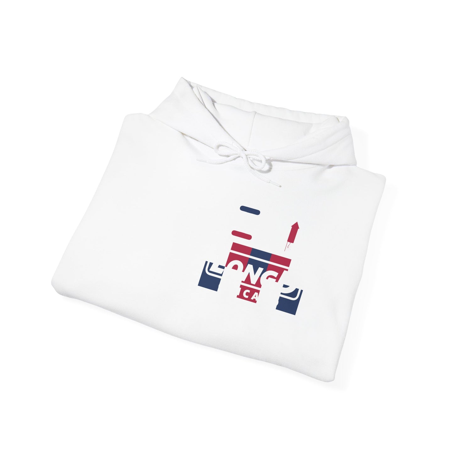 I firecracker LongD® negative 2x5 4-print single breasted Chicago logo hoodie