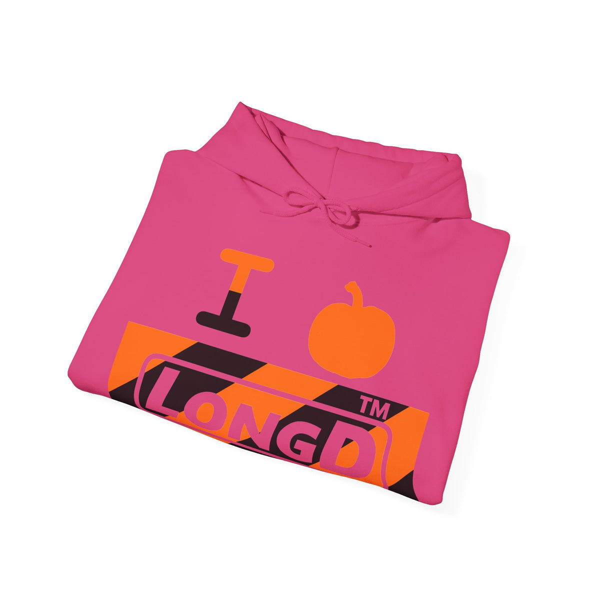 I pumpkin LongD Hyde Park negative diagonal 6-striped logo hoodie