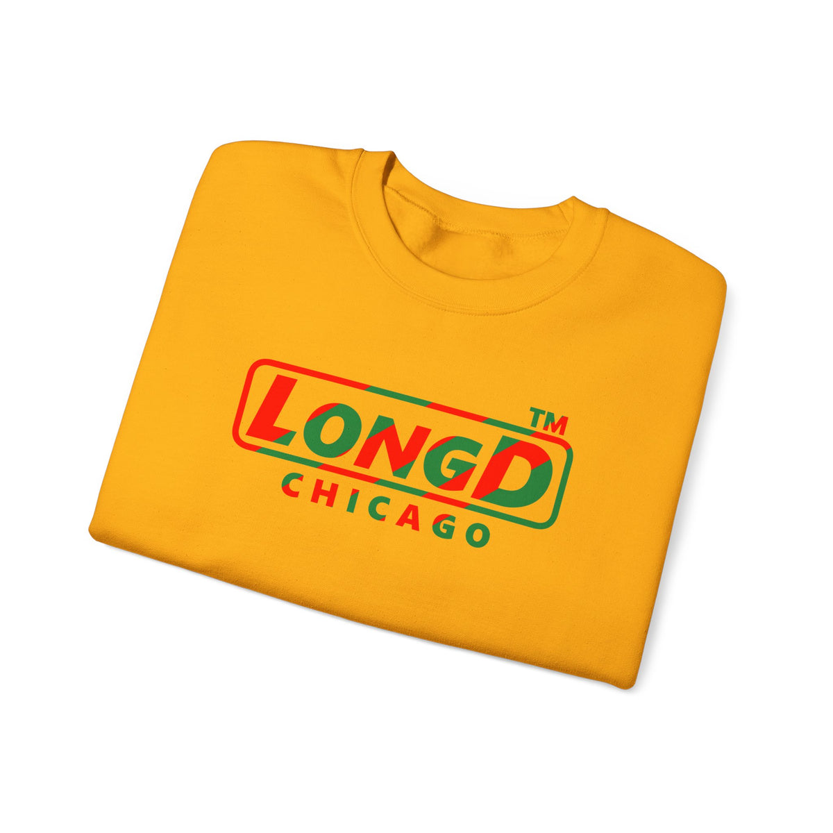 LongD Chicago positive pixel-weighted 6-striped logo (Xmas colors) crewneck sweatshirt