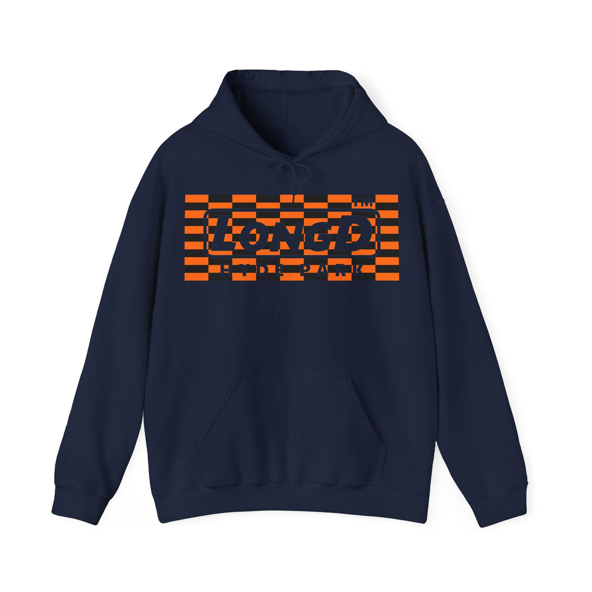 LongD Hyde Park negative tiled logo (Halloween colors) hoodie