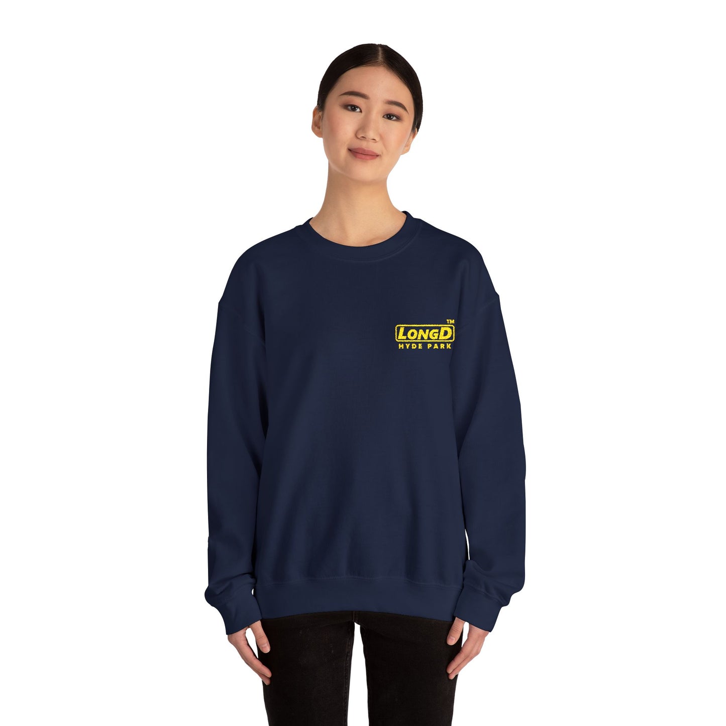 Embroidered Unisex Heavy Blend™ Crewneck Sweatshirt alternate (reverse) basic Hyde Park logo