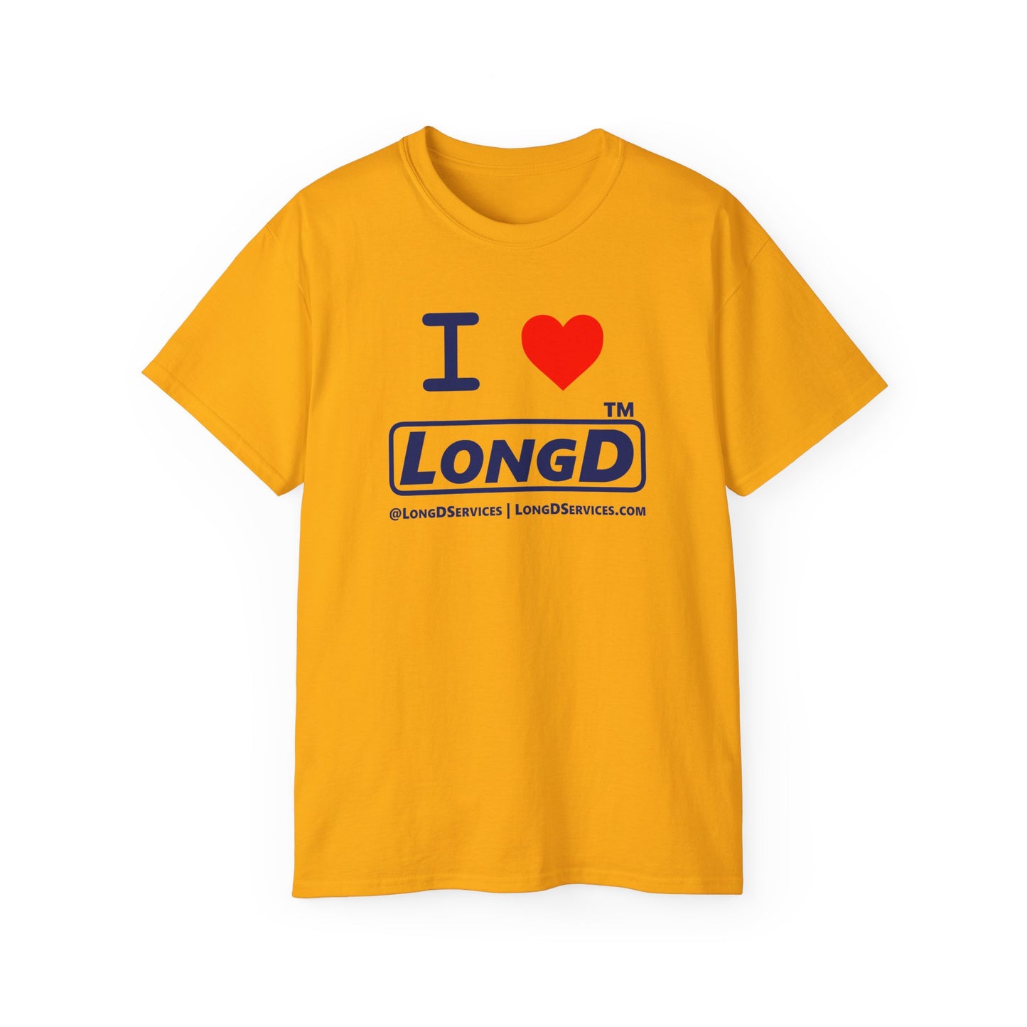 I Luv LongD Tag-domain positive official basic logo cotton tee