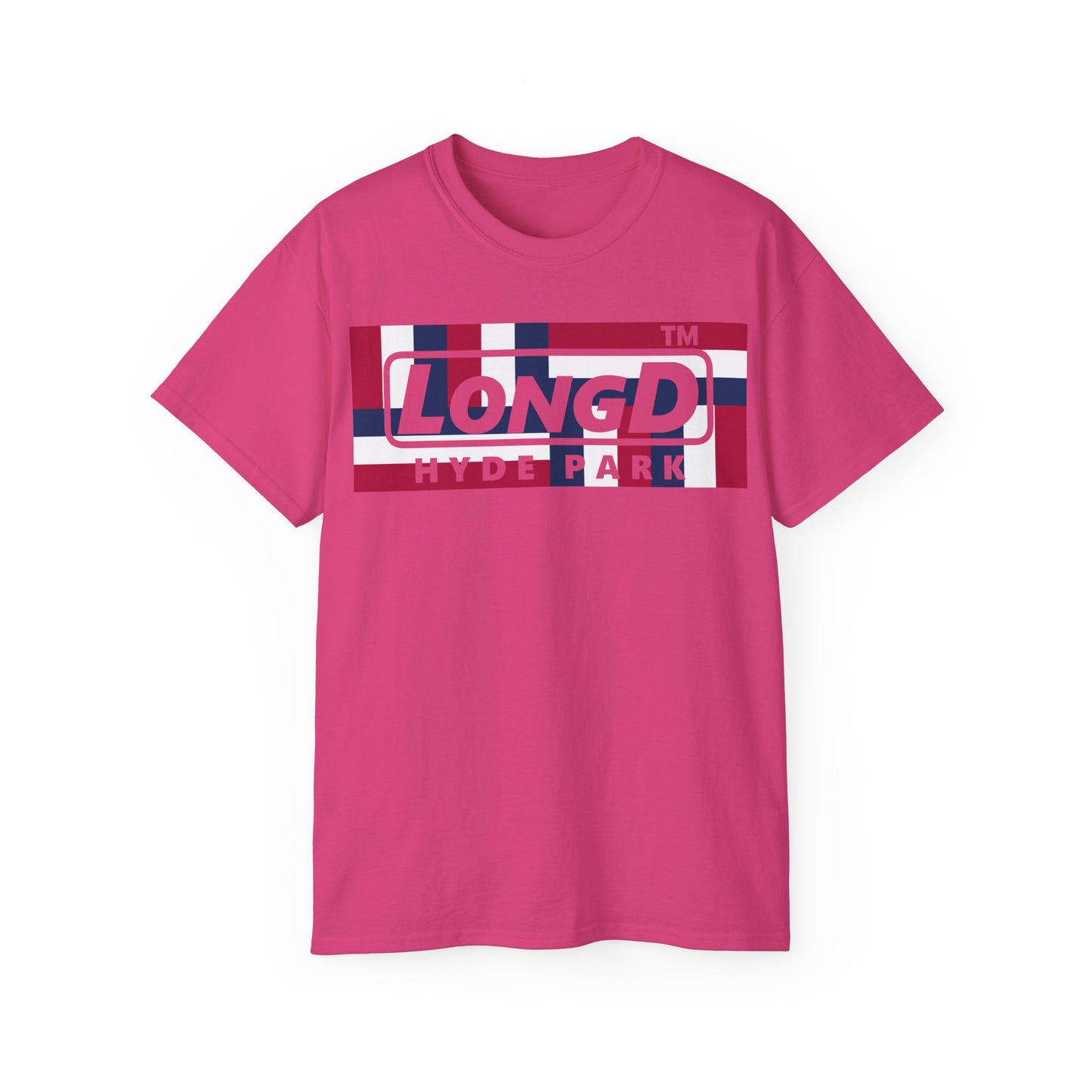 LongD negative modified windmill Hyde Park logo cotton tee (patriotic colors)