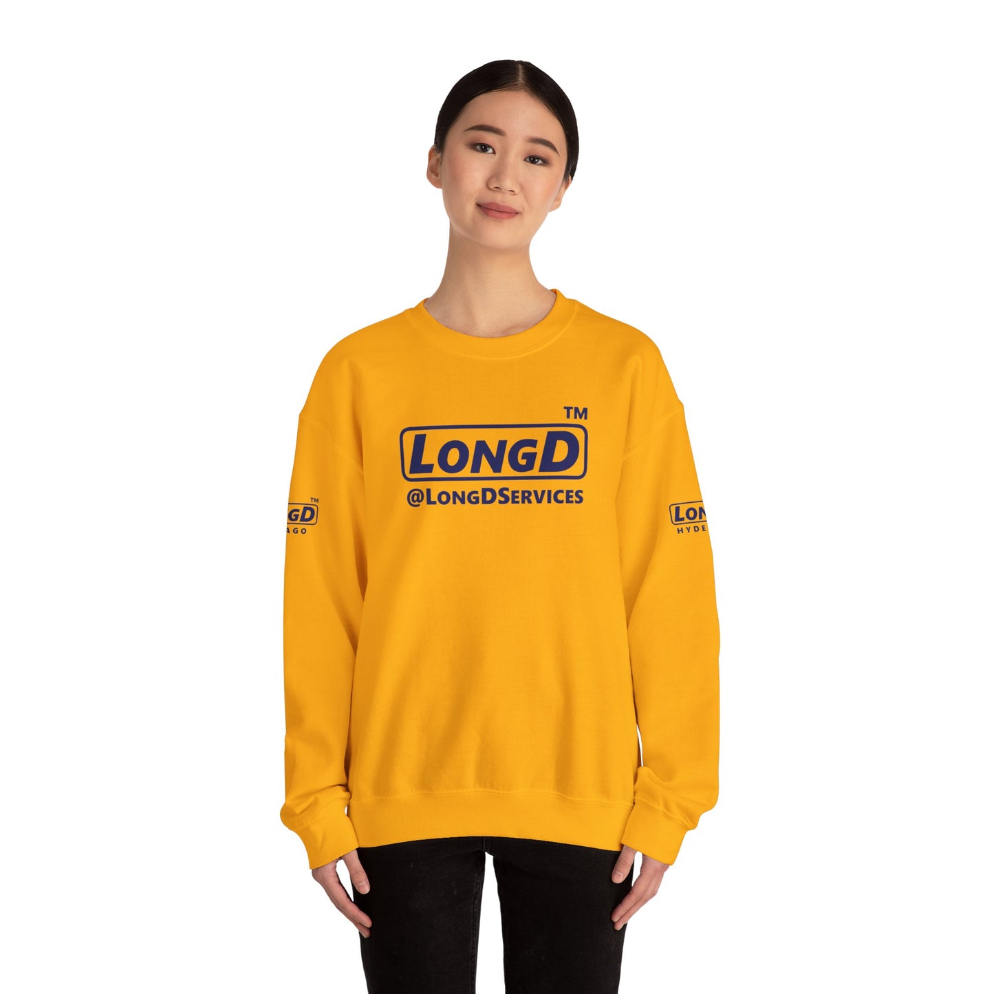 LongD official 4-print Tag logo crewneck sweatshirt