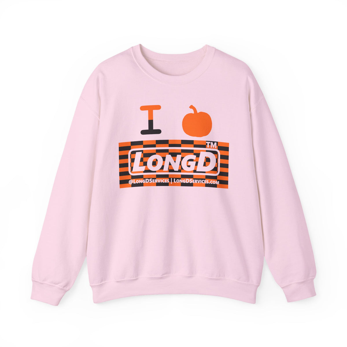I pumpkin LongD Tag-domain negative tiled logo crewneck sweatshirt