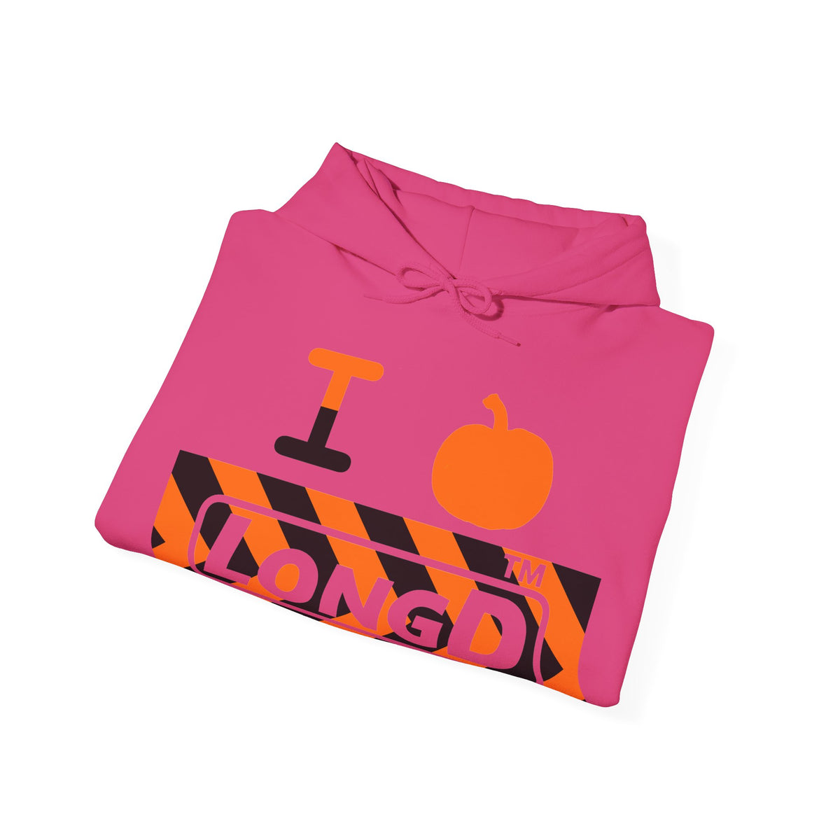 I pumpkin LongD Chicago negative forward chevron logo hoodie