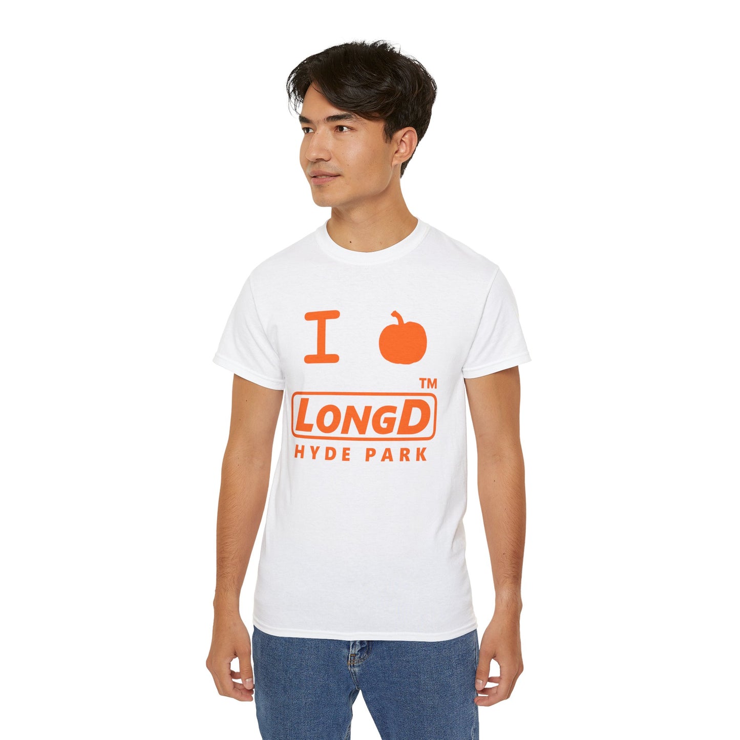 I Pumpkin LongD® Logo Cotton Tee positive orange basic Hyde Park logo