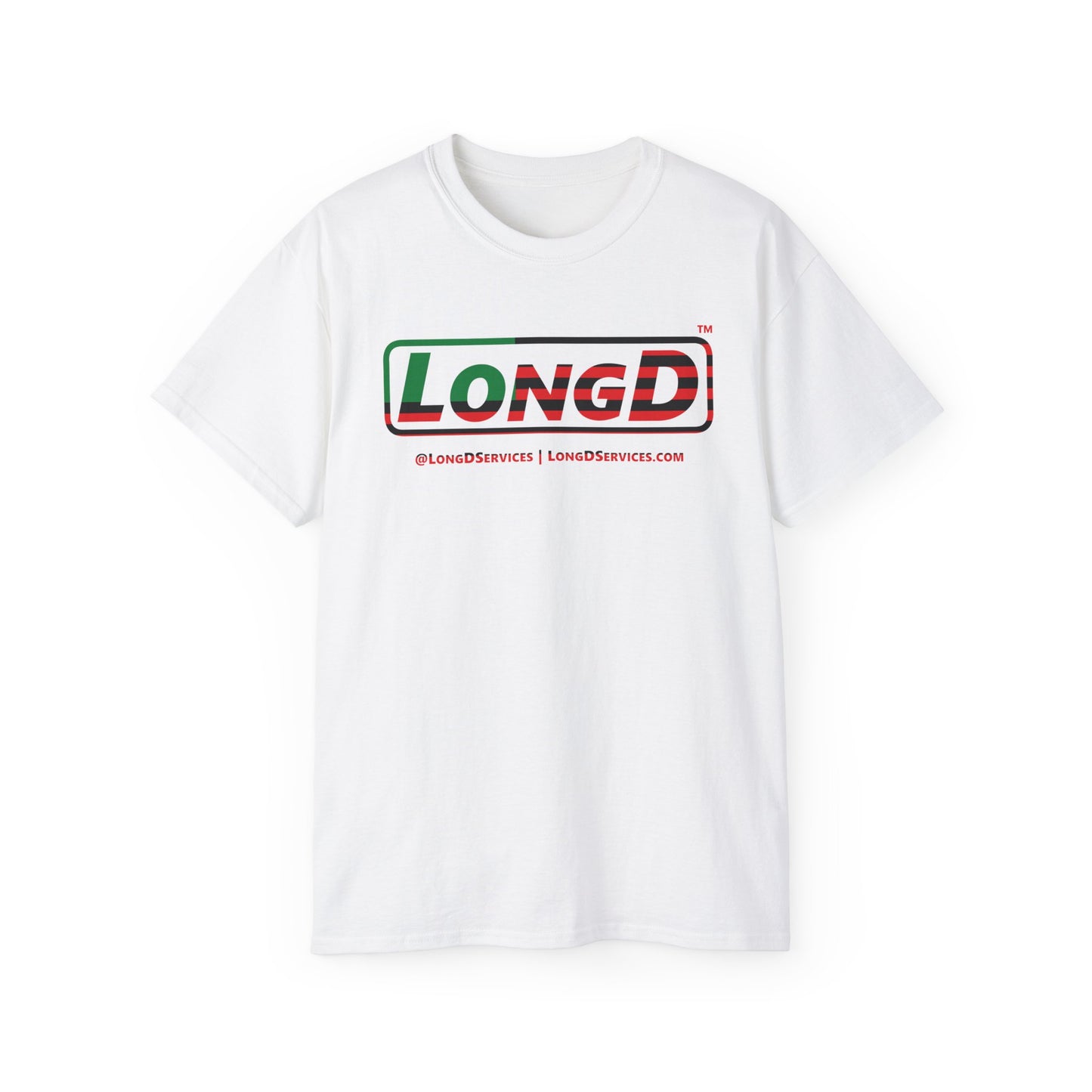 LongD® Logo Cotton Tee Juneteenth positive flag