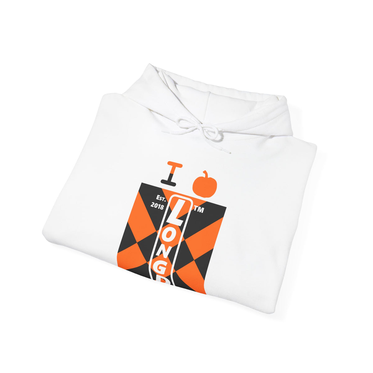 I pumpkin LongD Tag negative upright mixed argyle logo hoodie