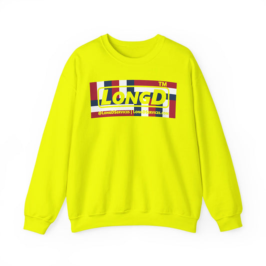 LongD negative modified windmill tag-domain logo crewneck sweatshirt (patriotic colors)