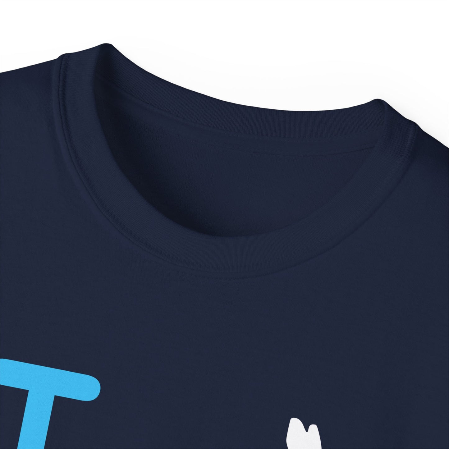 I Bunny LongD® positive turquoise Chicago Logo Cotton Tee