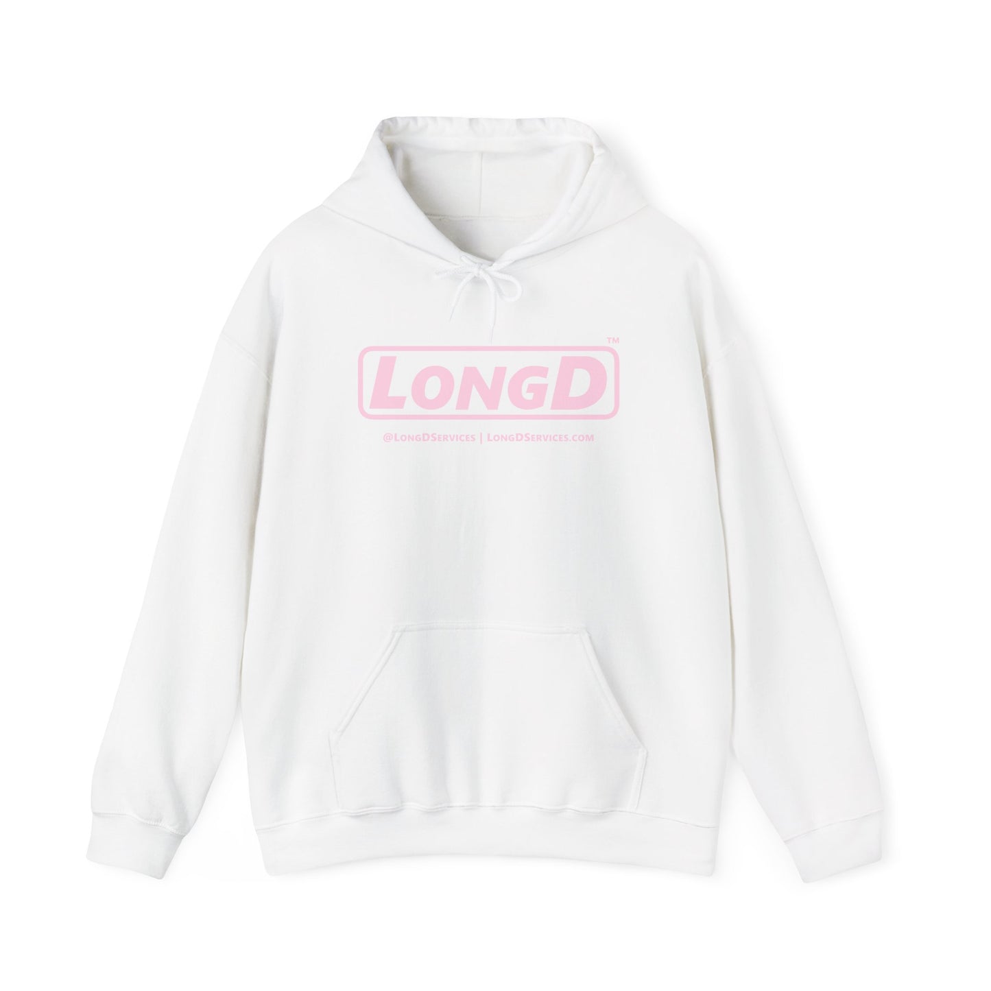 LongD® Logo Hoodie pastel pink text
