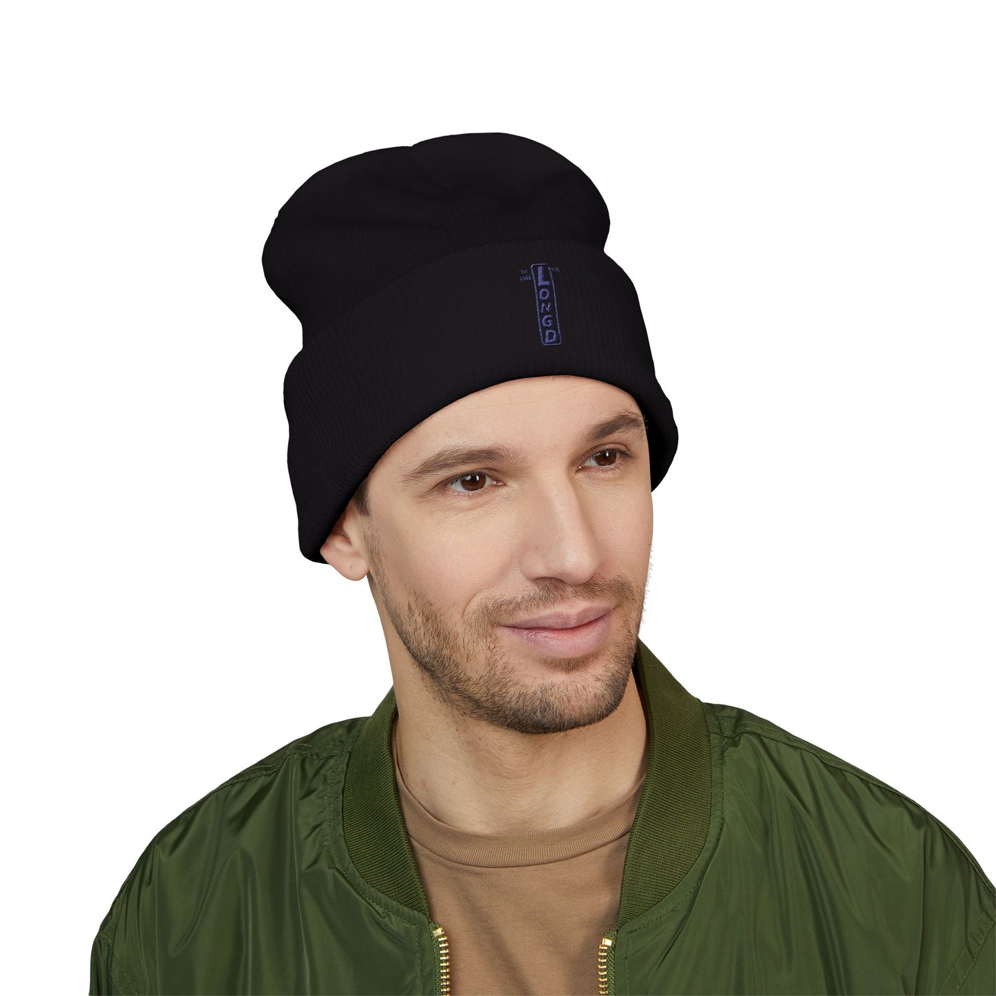 Embroidered Classic Cuffed Beanie basic official logo upright
