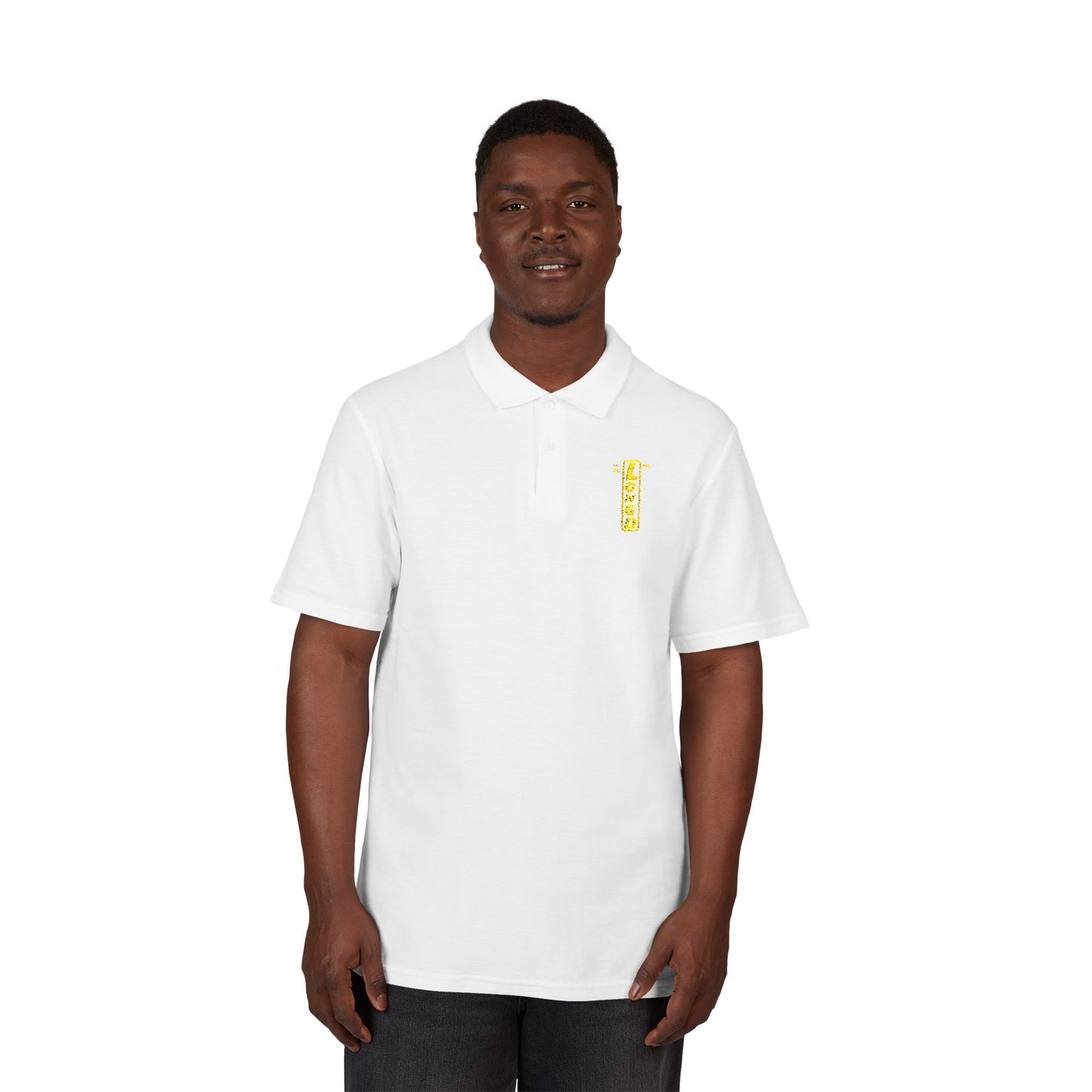 Embroidered LongD alternate basic logo upright polo shirt