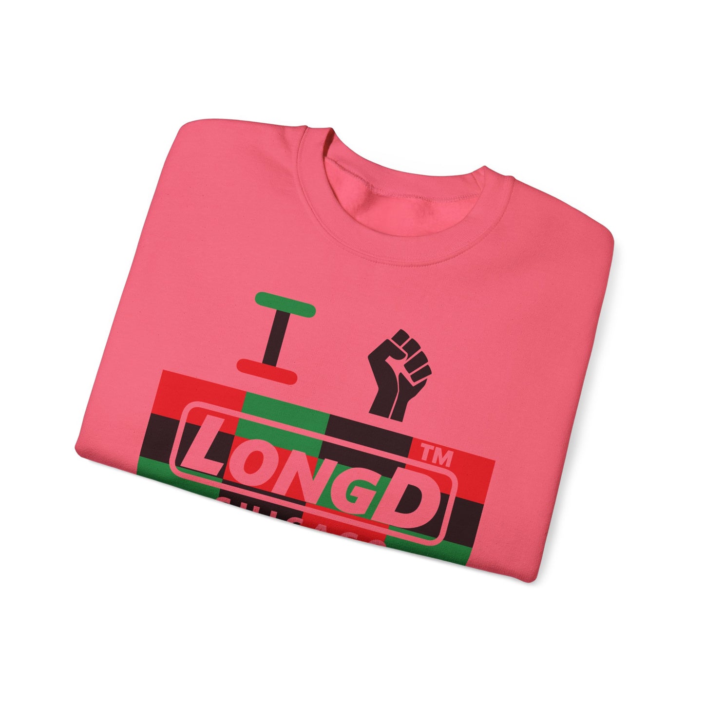 I fist LongD negative 3x4 Chicago logo crewneck sweatshirt