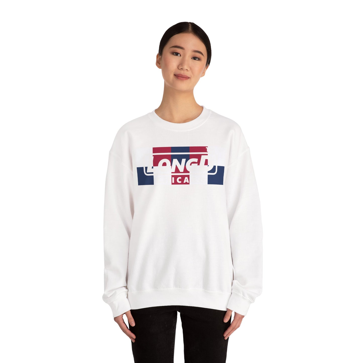 LongD negative 2x5 Chicago logo crewneck sweatshirt (patriotic colors)