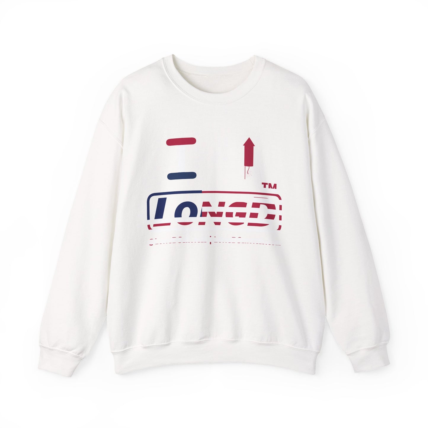 I firecracker LongD positive flag tag-domain logo crewneck sweatshirt