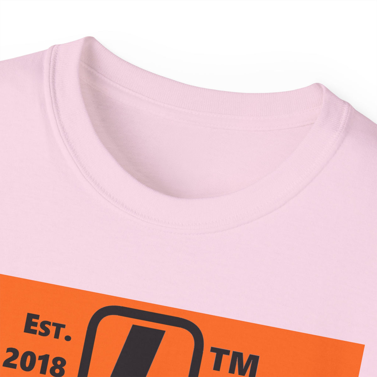 LongD Hyde Park upright logo Black (000000) on orange (FE7518) (Halloween colors) cotton tee