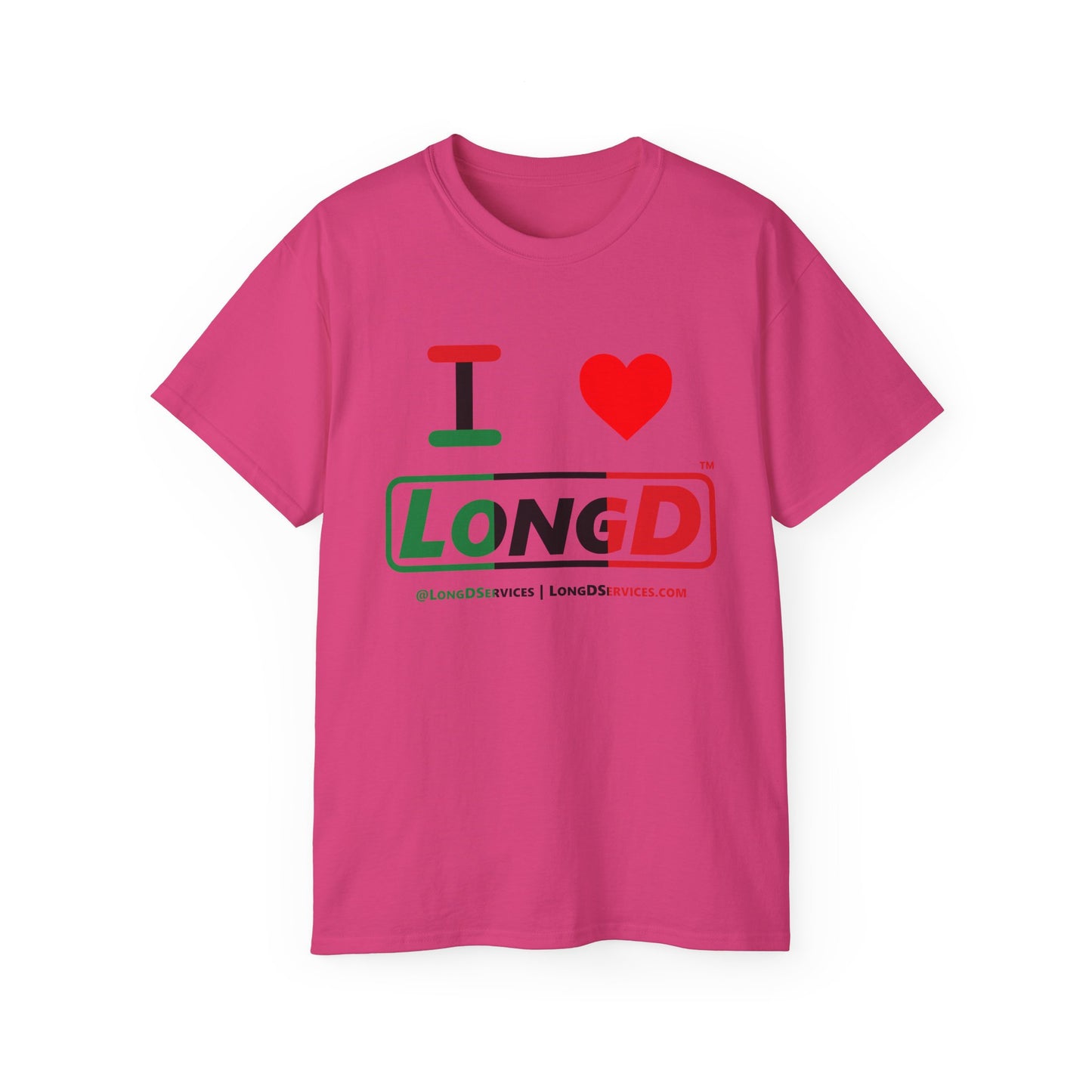 I Luv LongD® Logo Cotton Tee Juneteenth positive thirds text