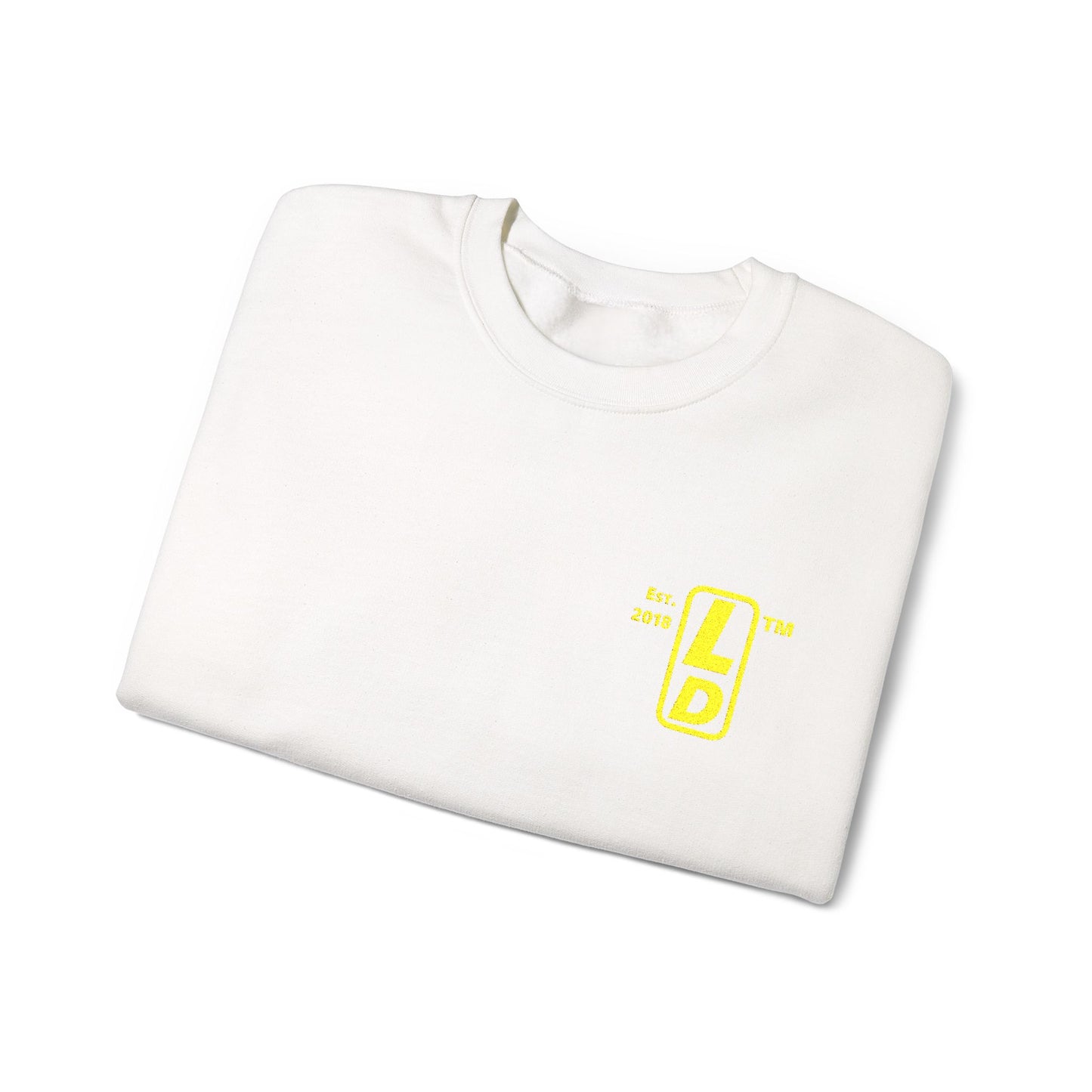 Embroidered Unisex Heavy Blend™ Crewneck Sweatshirt reverse basic logo upright initials
