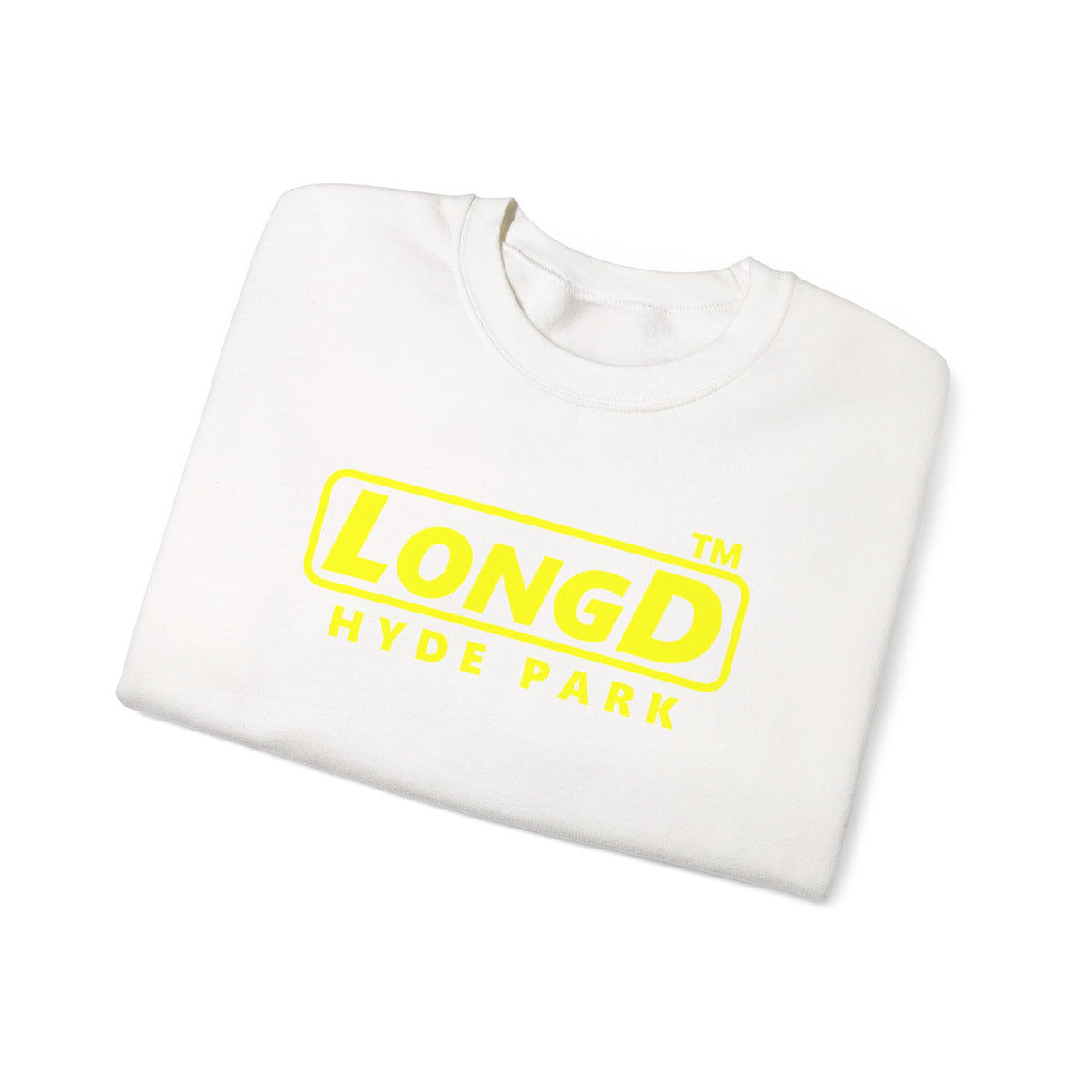 LongD Hyde Park positive alternate basic Yellow (FFFF00) logo crewneck sweatshirt