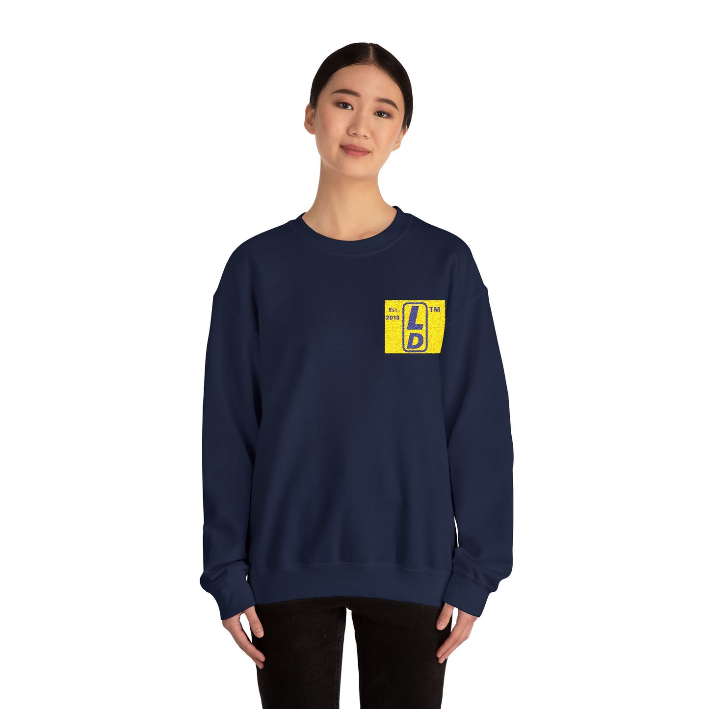 Embroidered Unisex Heavy Blend™ Crewneck Sweatshirt official logo upright initials