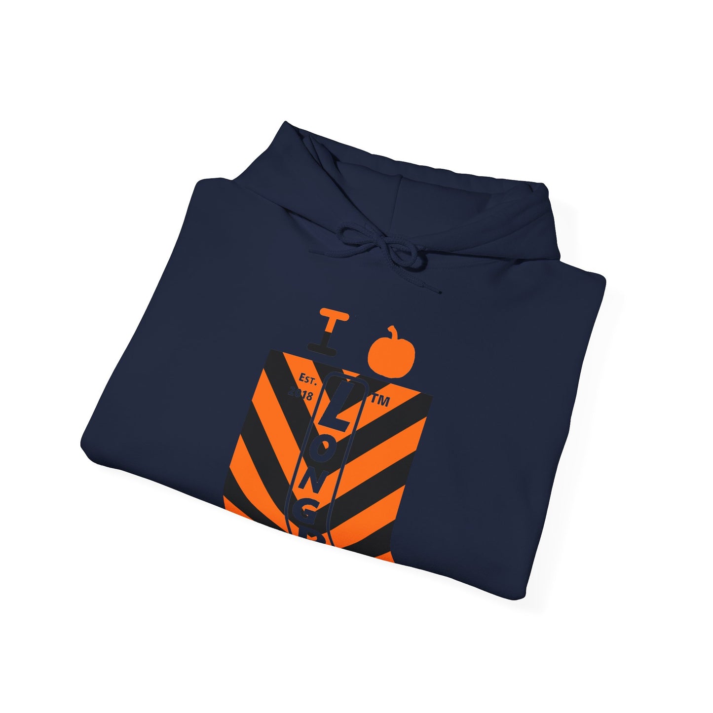 I pumpkin LongD Hyde Park negative upright downward chevron 4-print logo hoodie