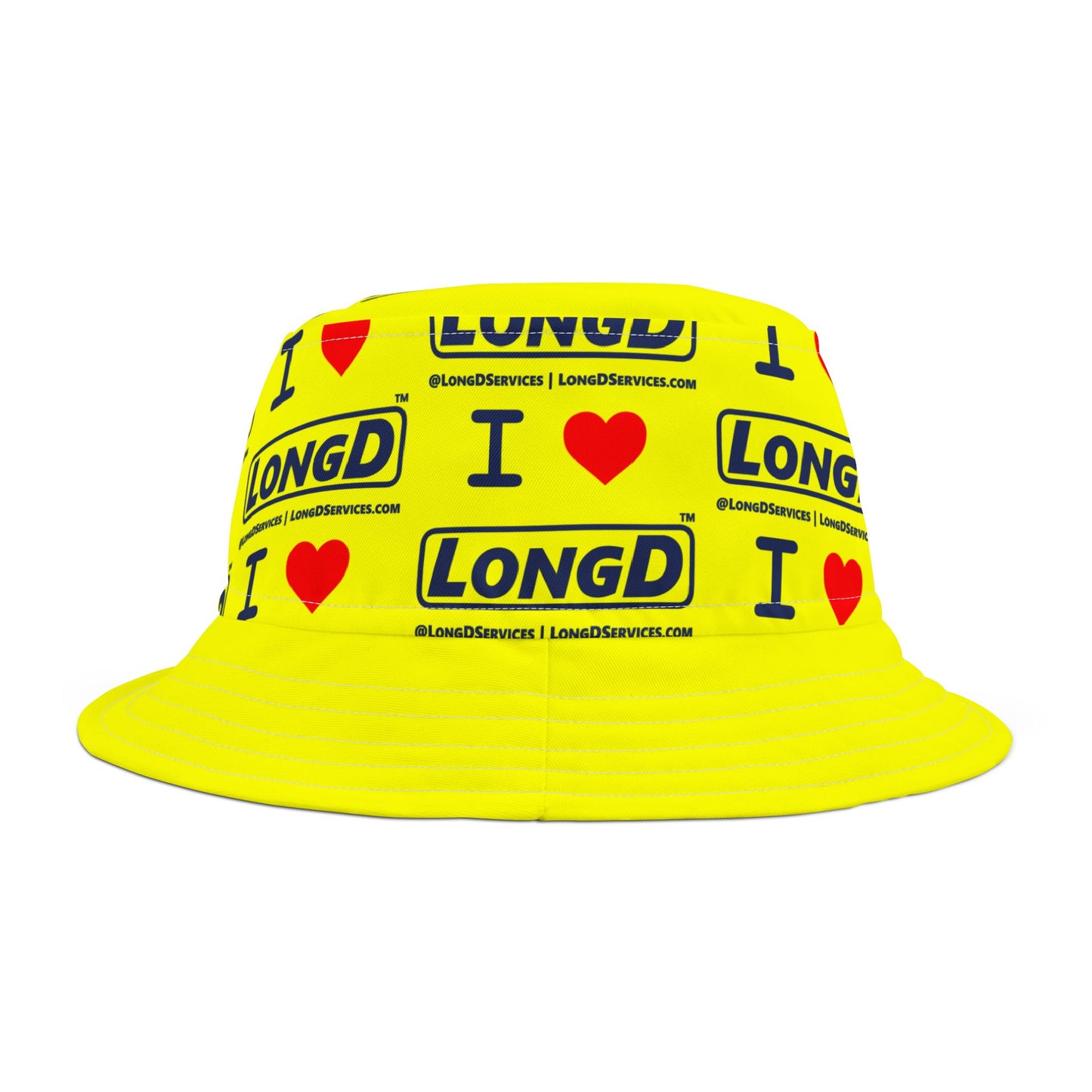 Repeat Grid of I Luv LongD Official Logo Bucket Hat