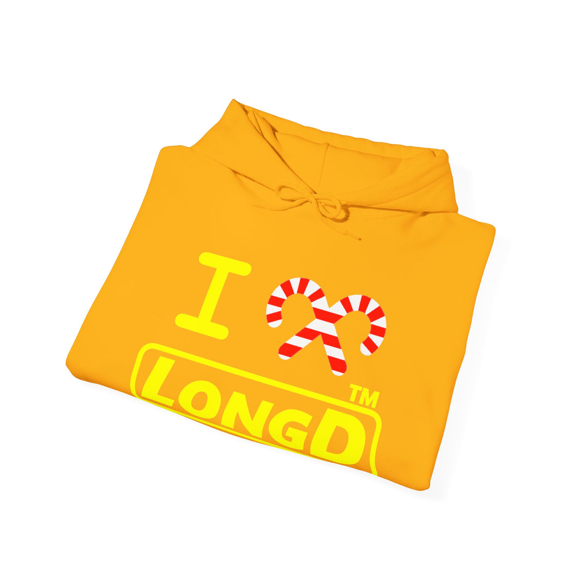 I candy cane LongD Hyde Park positive alternate basic yellow logo hoodie