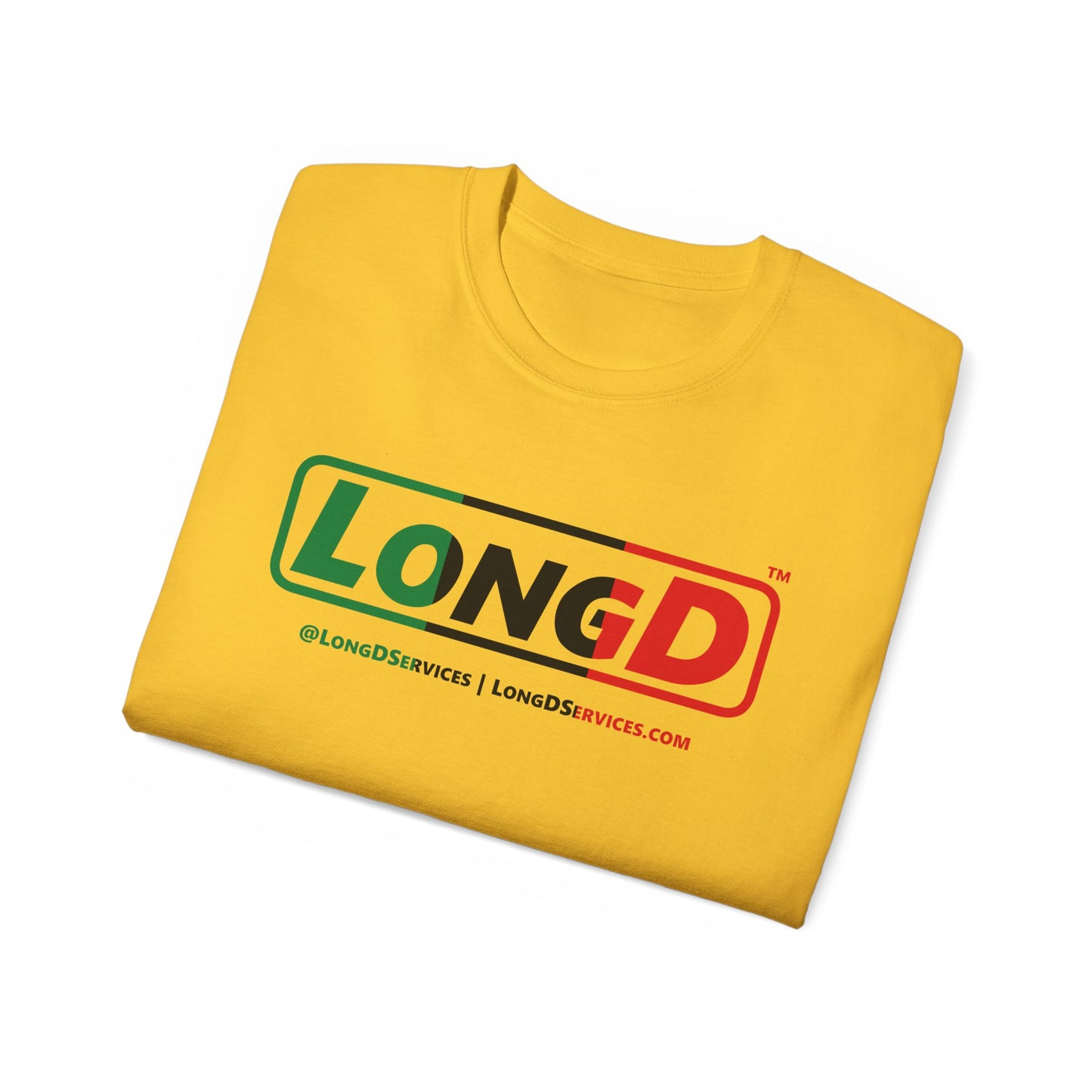 LongD® Logo Cotton Tee Juneteenth positive thirds text