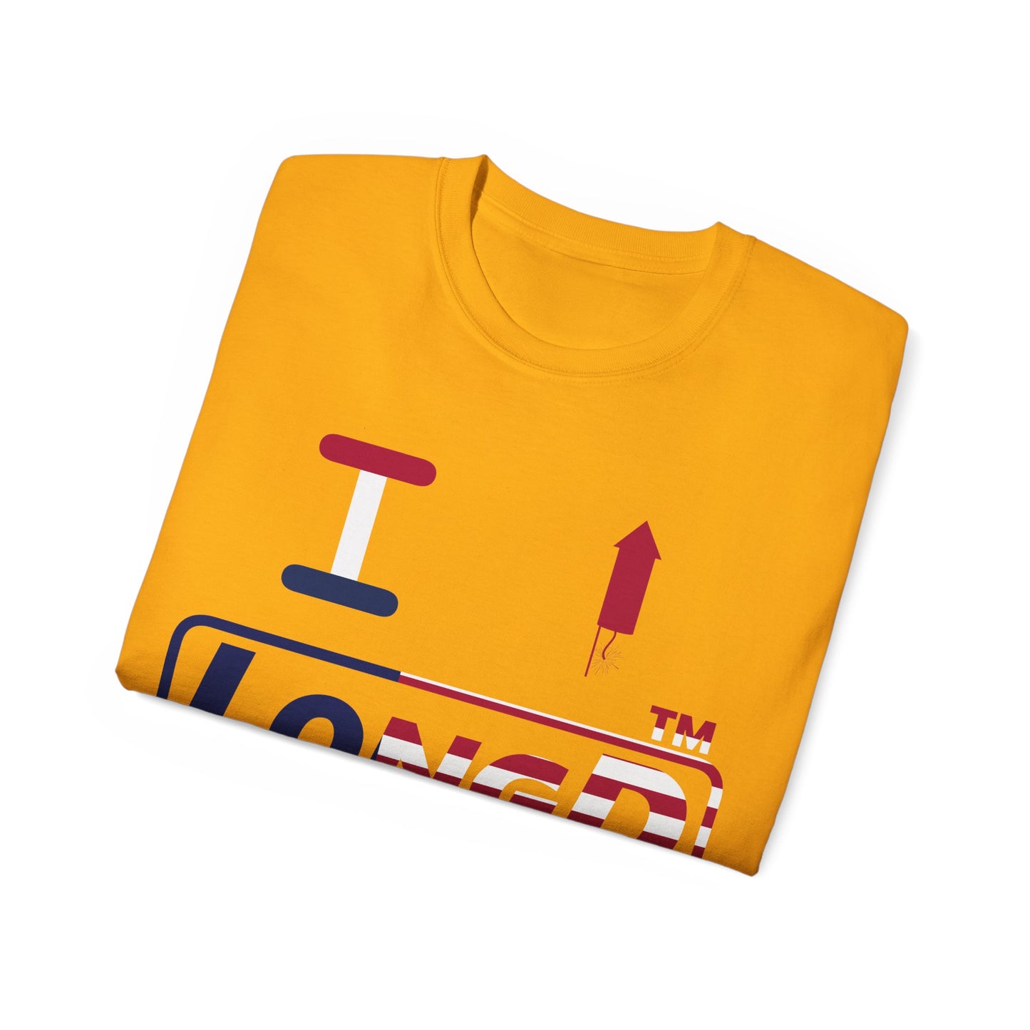 I firecracker LongD positive flag Chicago logo cotton tee