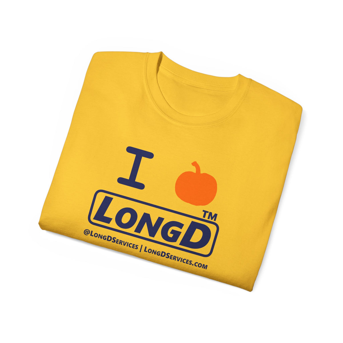 I pumpkin LongD Tag-domain positive basic Navy (002060) logo cotton tee