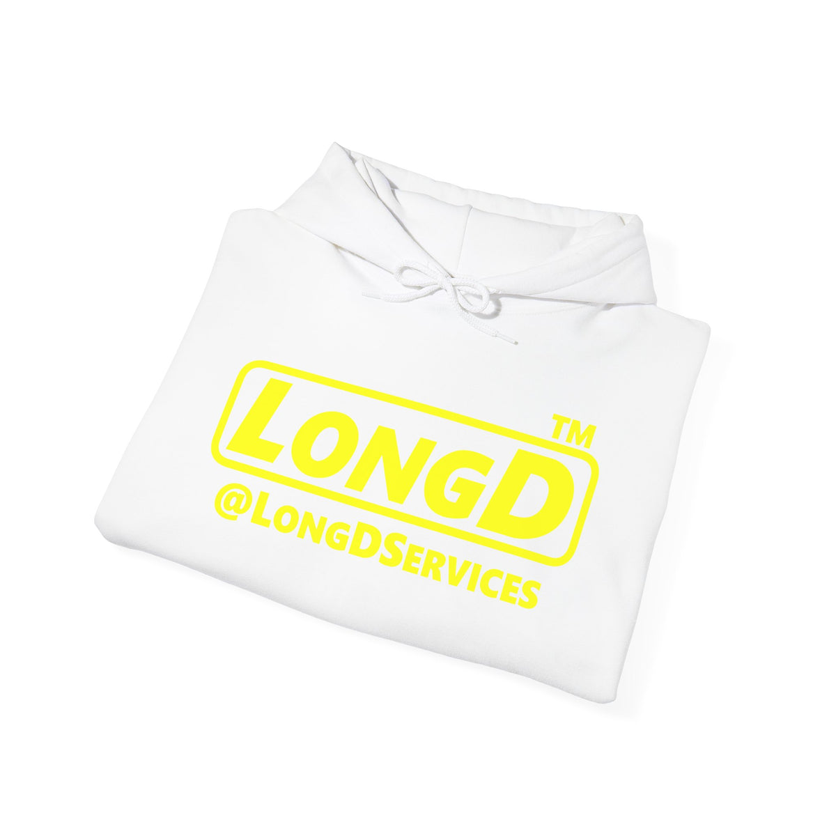 LongD Tag positive alternate basic Yellow (FFFF00) logo hoodie