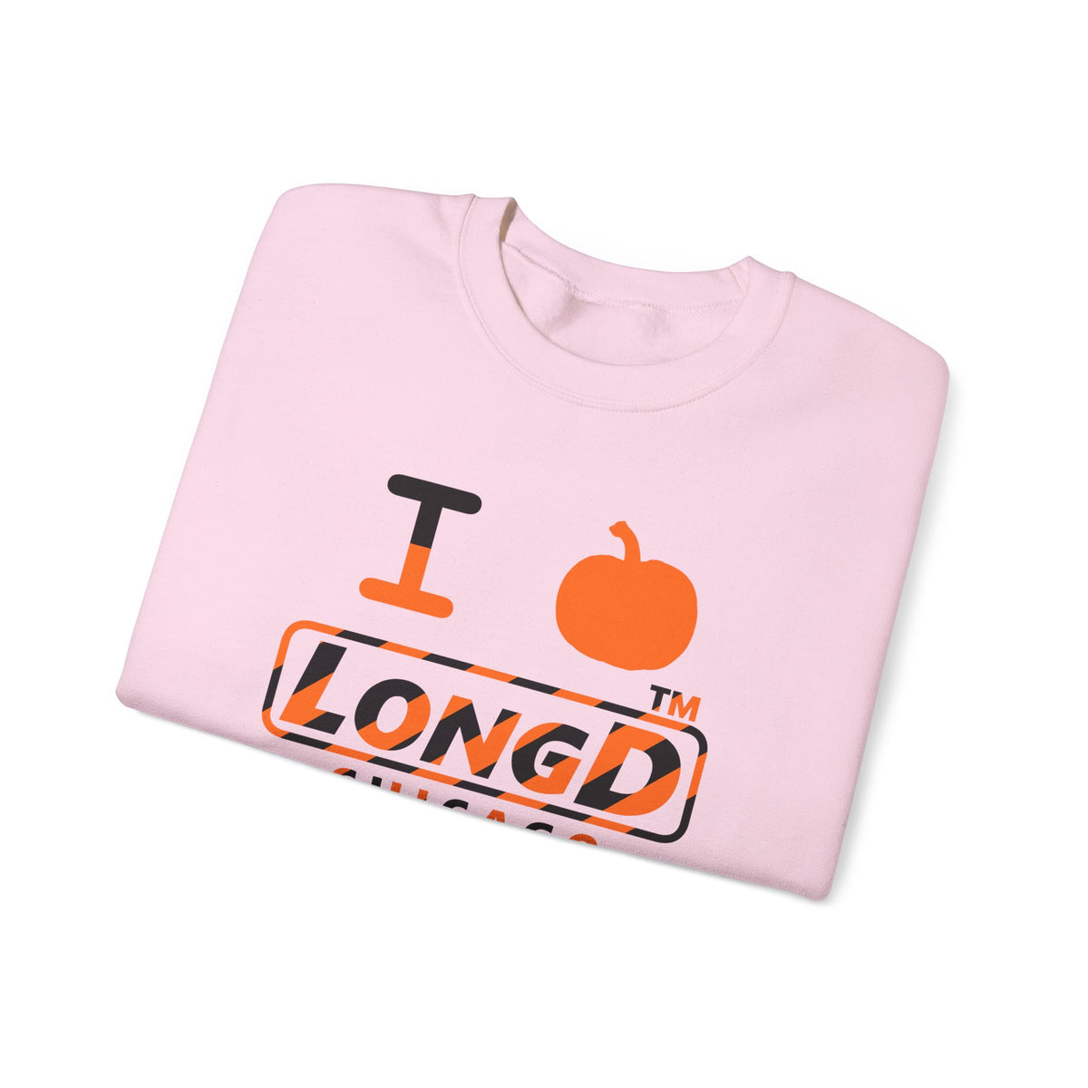 I pumpkin LongD Chicago positive 12-striped logo crewneck sweatshirt