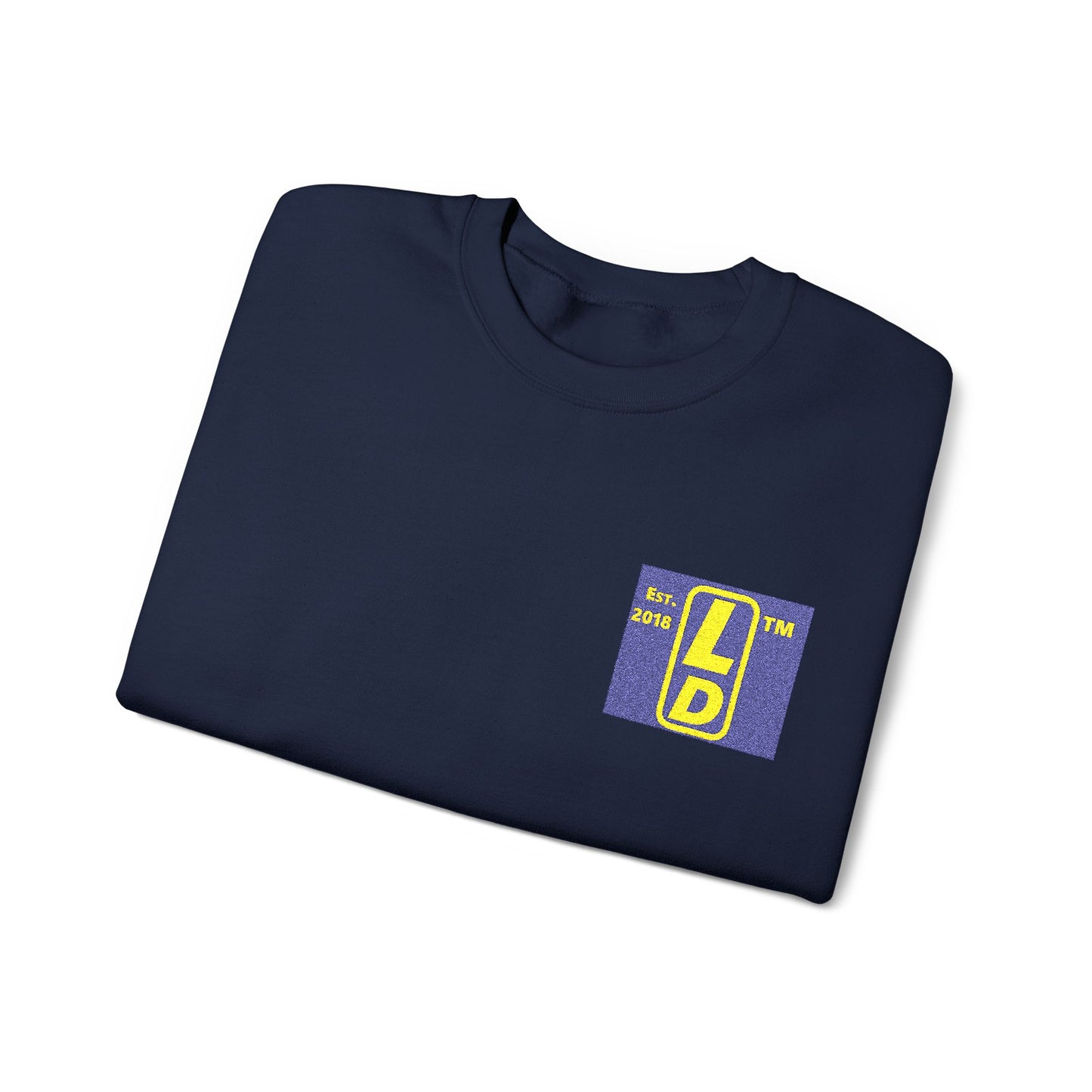 Embroidered Unisex Heavy Blend™ Crewneck Sweatshirt reverse logo upright initials