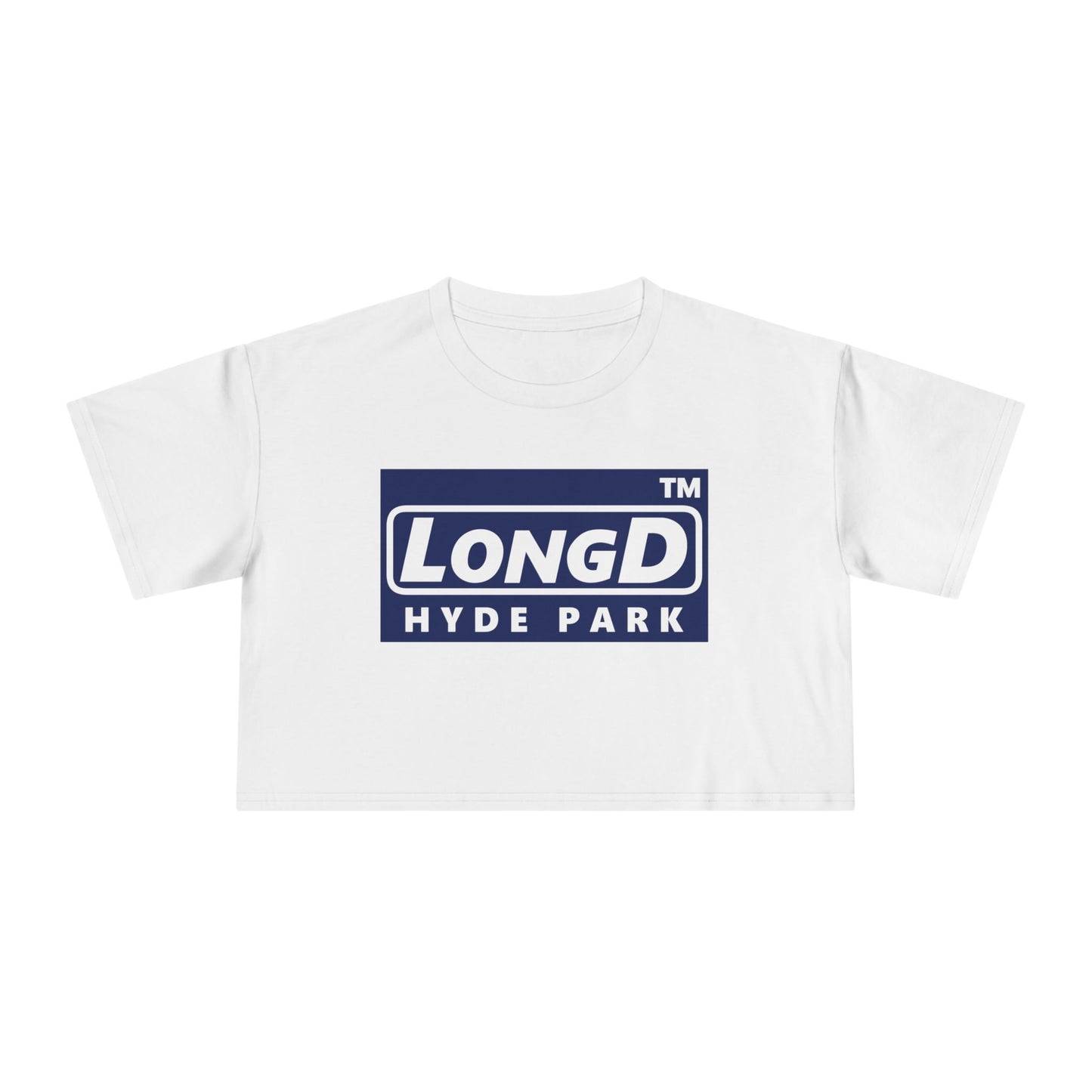 LongD Logo (Hyde Park negative official) Women's Crop Tee