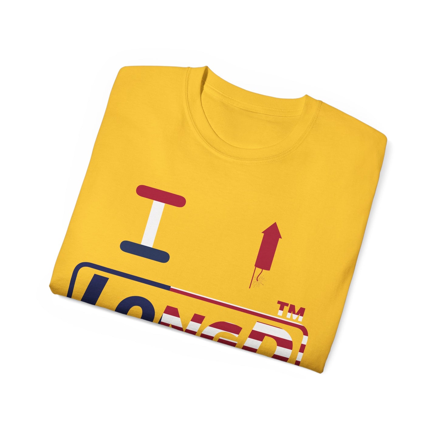 I firecracker LongD positive flag tag-domain logo cotton tee