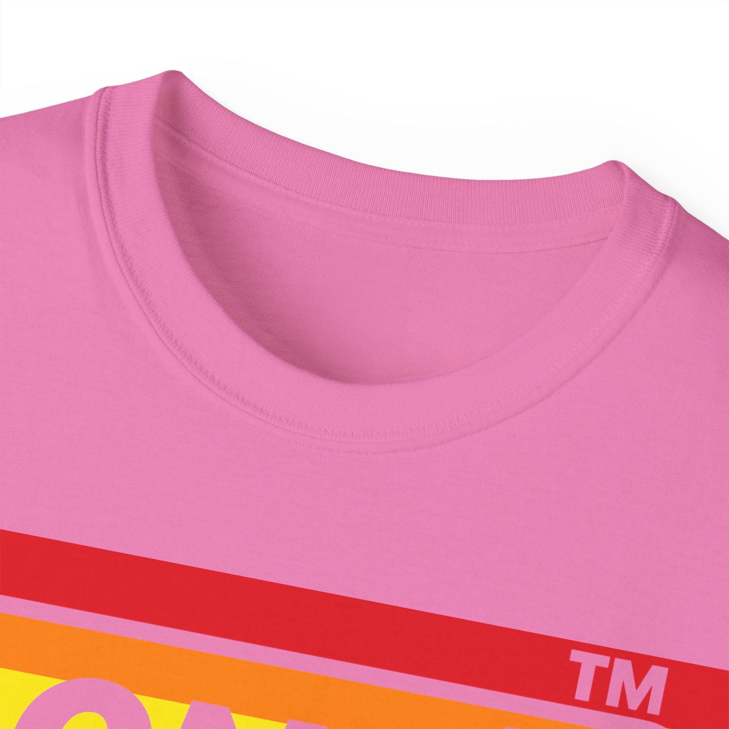 LongD negative horizontal striped Chicago logo cotton tee (Pride colors)