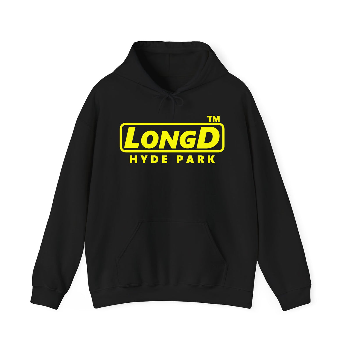 LongD Hyde Park positive alternate basic Yellow (FFFF00) logo hoodie